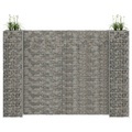 vidaXL, vidaXL H-förmiger Gabionen-Pflanzkorb Stahldraht 260x40x180 cm