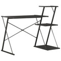 vidaXL, vidaXL Schreibtisch mit Regal Schwarz 116×50×93 cm