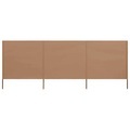Diverse Hardware, 3-teiliges Windschutzgewebe 400 x 80 cm Taupe