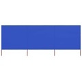 Diverse Hardware, 3-teiliges Windschutzgewebe 400 x 80 cm Azurblau