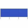 Diverse Hardware, 3-teiliges Windschutzgewebe 400 x 120 cm Azurblau