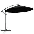 Diverse Hardware, Ampelschirm Schwarz 3 m Aluminium-Mast