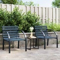 vidaXL, vidaXL Gartenstühle 2 Stk. Grau Holz