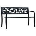 Diverse Hardware, Gartenbank 125 cm Schwarz Stahl