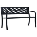 Diverse Hardware, Gartenbank 125 cm Schwarz Stahl