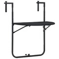 vidaXL, vidaXL Balkonhängetisch Schwarz 60x64x83,5 cm Kunststoff Rattanoptik