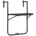 vidaXL, vidaXL Balkonhängetisch Braun 60x64x83,5 cm Kunststoff Rattanoptik