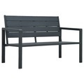 Diverse Hardware, Gartenbank 120 cm HDPE Grau Holz-Optik