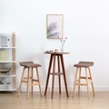 vidaXL, vidaXL Barhocker 2 Stk. Taupe Stoff