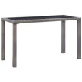 Diverse Hardware, Gartentisch Anthrazit 123 x 60 x 74 cm Poly Rattan