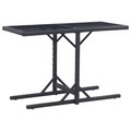 vidaXL, vidaXL Gartentisch Schwarz 110×53×72 cm Glas und Poly Rattan