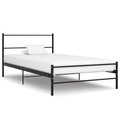 vidaXL, vidaXL Bettgestell Schwarz Metall 90×200 cm