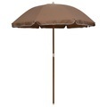 Diverse Hardware, Sonnenschirm mit Stahlmast 180 cm Taupe