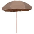 Diverse Hardware, Sonnenschirm mit Stahlmast 300 cm Taupe