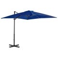 vidaXL, vidaXL Ampelschirm mit Aluminium-Mast Azurblau 250x250 cm