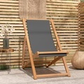 Diverse Hardware, Strandstuhl Klappbar Massivholz Teak Grau