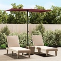 Diverse Hardware, Sonnenschirm mit Aluminium-Mast 180 x 130 cm Bordeauxrot