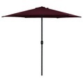 Diverse Hardware, Sonnenschirm mit Aluminium-Mast 270 x 246 cm Bordeauxrot
