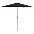 Diverse Hardware, Sonnenschirm mit Aluminium-Mast 270 x 246 cm Schwarz