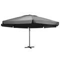 Diverse Hardware, Sonnenschirm mit Aluminium-Mast 600 cm Anthrazit