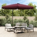 Diverse Hardware, Sonnenschirm mit Stahlmast 300 cm Bordeauxrot