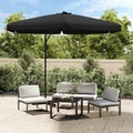 Diverse Hardware, Sonnenschirm mit Stahlmast 300 cm Schwarz