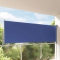 Diverse Hardware, Ausziehbare Seitenmarkise 120x300 cm Blau