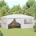 vidaXL, vidaXL Profi-Partyzelt mit Seitenwänden 4×6 m Weiß 90 g/m²