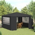 vidaXL, vidaXL Profi-Partyzelt mit Seitenwänden 4×4 m Anthrazit 90 g/m²