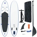 vidaXL, vidaXL Stand Up Paddle Surfboard SUP Aufblasbar Blau und Weiß
