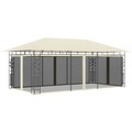 vidaXL, vidaXL Pavillon mit Moskitonetz 6x3x2,73 m Creme