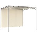 vidaXL, vidaXL Gartenpavillon mit Seitenvorhang 3x3x2,25 m Creme