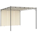 vidaXL, vidaXL Gartenpavillon mit Seitenvorhang 4x3x2,25 m Creme