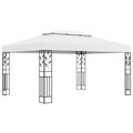 vidaXL, vidaXL Pavillon mit Doppeldach 3x4 m Weiß