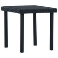 vidaXL, vidaXL Garten-Teetisch Schwarz 40×40×40 cm Poly Rattan