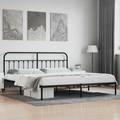 vidaXL, vidaXL Bettgestell mit Kopfteil Metall Schwarz 200x200 cm