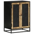 vidaXL, vidaXL Sideboard mit 2 Türen 55x35x75 cm Massivholz Mango & Eisen
