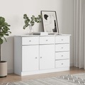 vidaXL, vidaXL Sideboard ALTA Weiß 112x35x73 cm Massivholz Kiefer