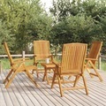 vidaXL, vidaXL 5-tlg. Garten-Lounge-Set Massivholz Teak
