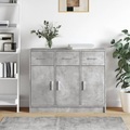 vidaXL, vidaXL Sideboard Betongrau 91x28x75 cm Holzwerkstoff