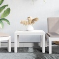 vidaXL, vidaXL Gartentisch Weiß 59x47x40 cm PP