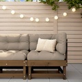 vidaXL, vidaXL Garten-Ecksofa Honigbraun Massivholz Kiefer