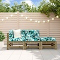 vidaXL, vidaXL 3-tlg. Garten-Lounge-Set Kiefernholz Imprägniert