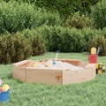 vidaXL, vidaXL Sandkasten mit Sitzen Achteck Massivholz Kiefer