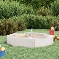vidaXL, vidaXL Sandkasten mit Sitzen Weiß Achteck Massivholz Kiefer