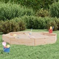 vidaXL, vidaXL Sandkasten mit Sitzen Achteck Massivholz Kiefer