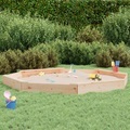 vidaXL, vidaXL Sandkasten mit Sitzen Achteck Massivholz Kiefer