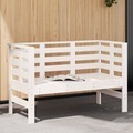 vidaXL, vidaXL Gartenbank Weiß 111,5x53x71 cm Massivholz Kiefer