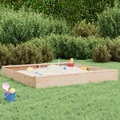 vidaXL, vidaXL Sandkasten mit Sitzen Quadratisch Massivholz Kiefer