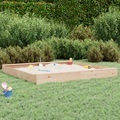 vidaXL, vidaXL Sandkasten mit Sitzen Quadratisch Massivholz Kiefer